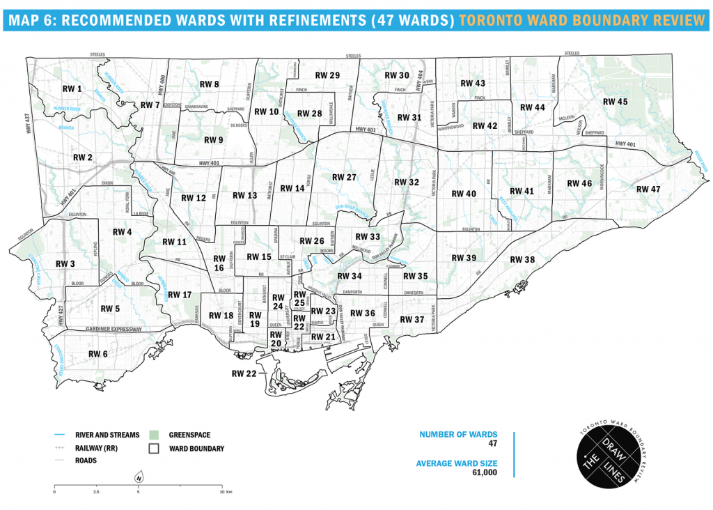 Proposed 47-Seat City of Toronto Ward Map 