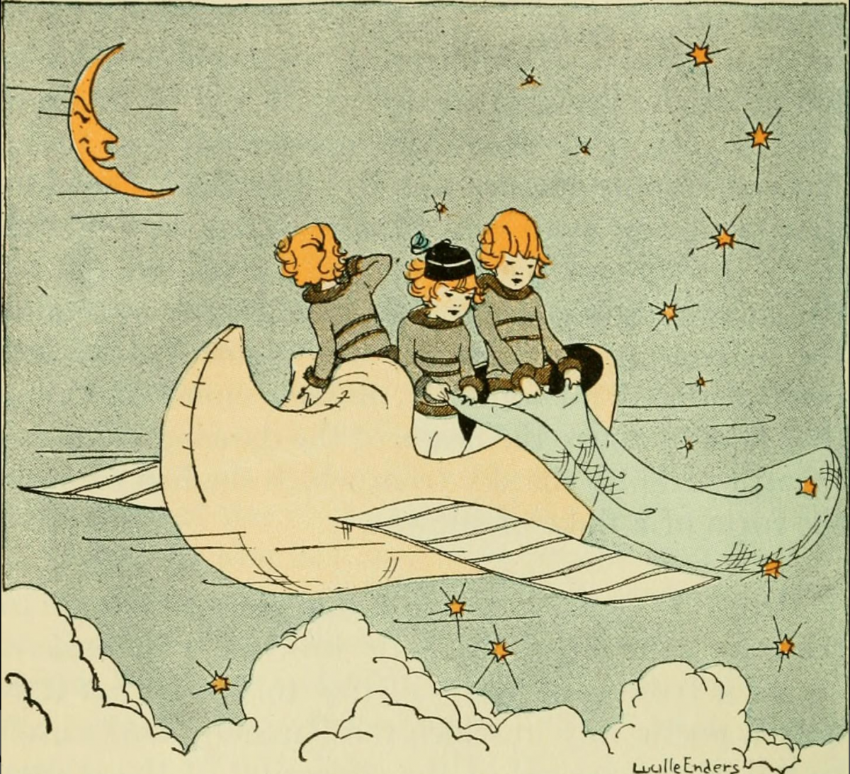 In the hour of moonboats.